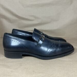 Classic Black Leather Men’s Bit Loafers